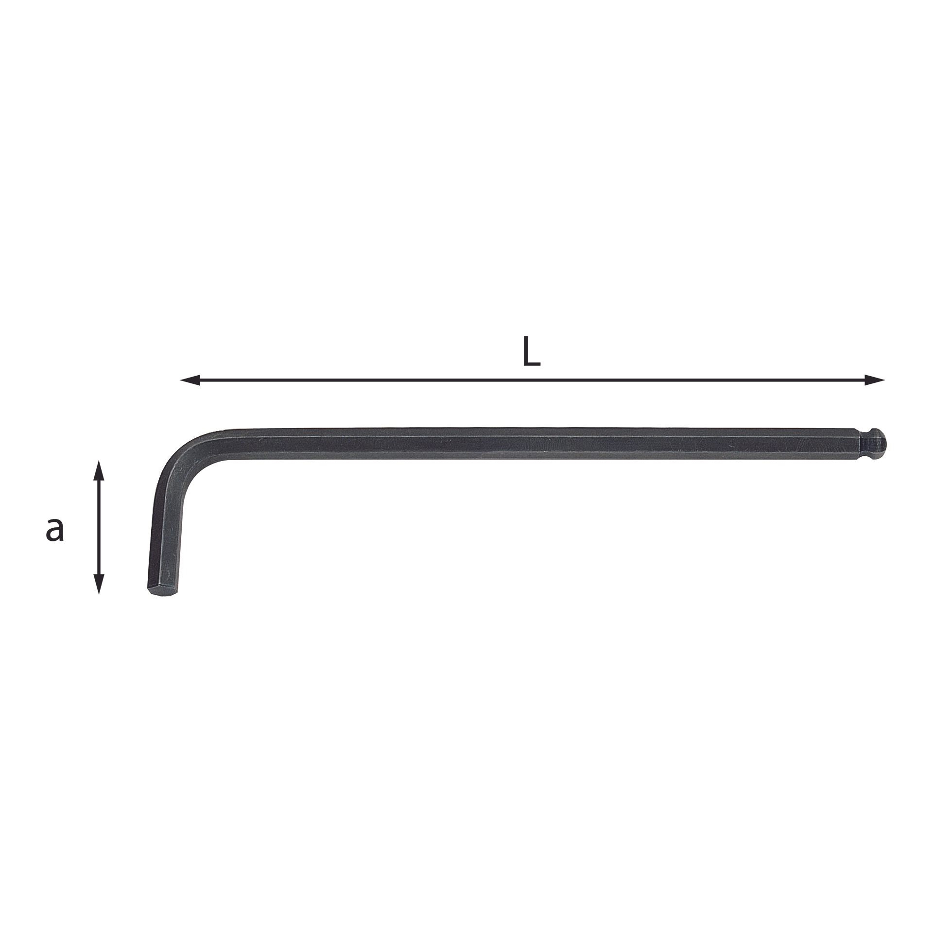 Chiavi maschio esagonale lunghe con esagono di manovra 1,5mm - Usag 280 LTS