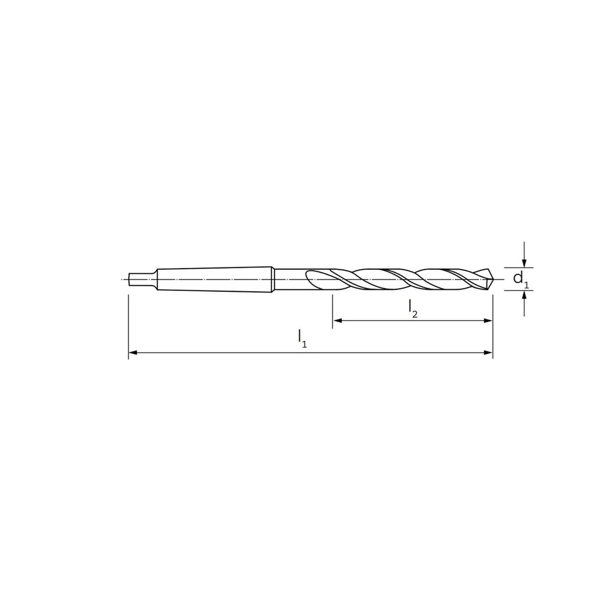 Punta conica per applicazioni generiche tipo N in HSS DIN 345 (3,75-12) - ILIX