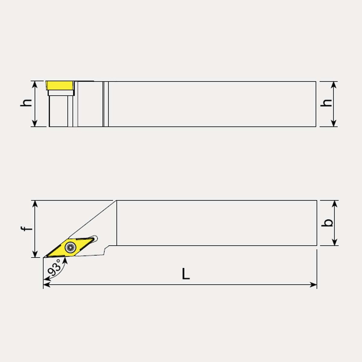 Portautensile Tornio Sinistro Talicarb SVJBL 1616H 11 Stelo 1616 mm, Angolo 93