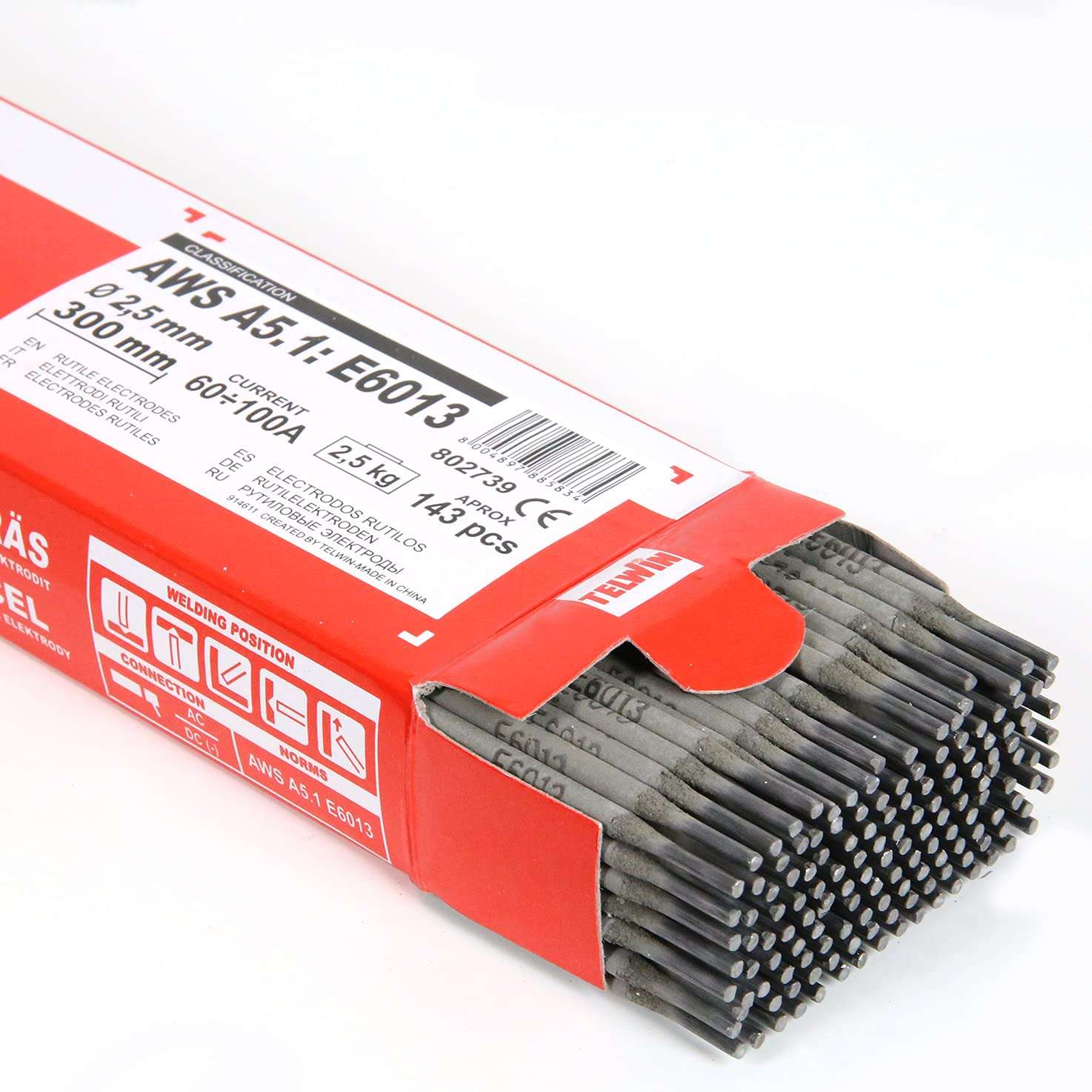 Elettrodi Rutili per Saldatura 2,5 mm 2,5 kg - Telwin - 802739