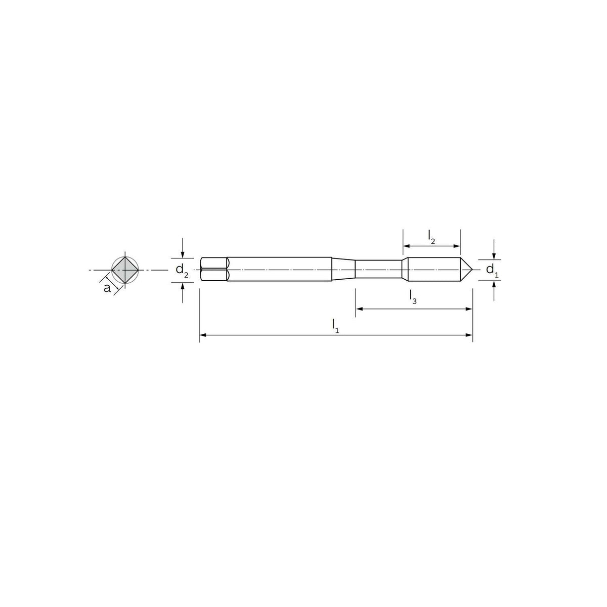 Maschio a macchina specfico per acciaio INOX VA DIN 371 - ILIX