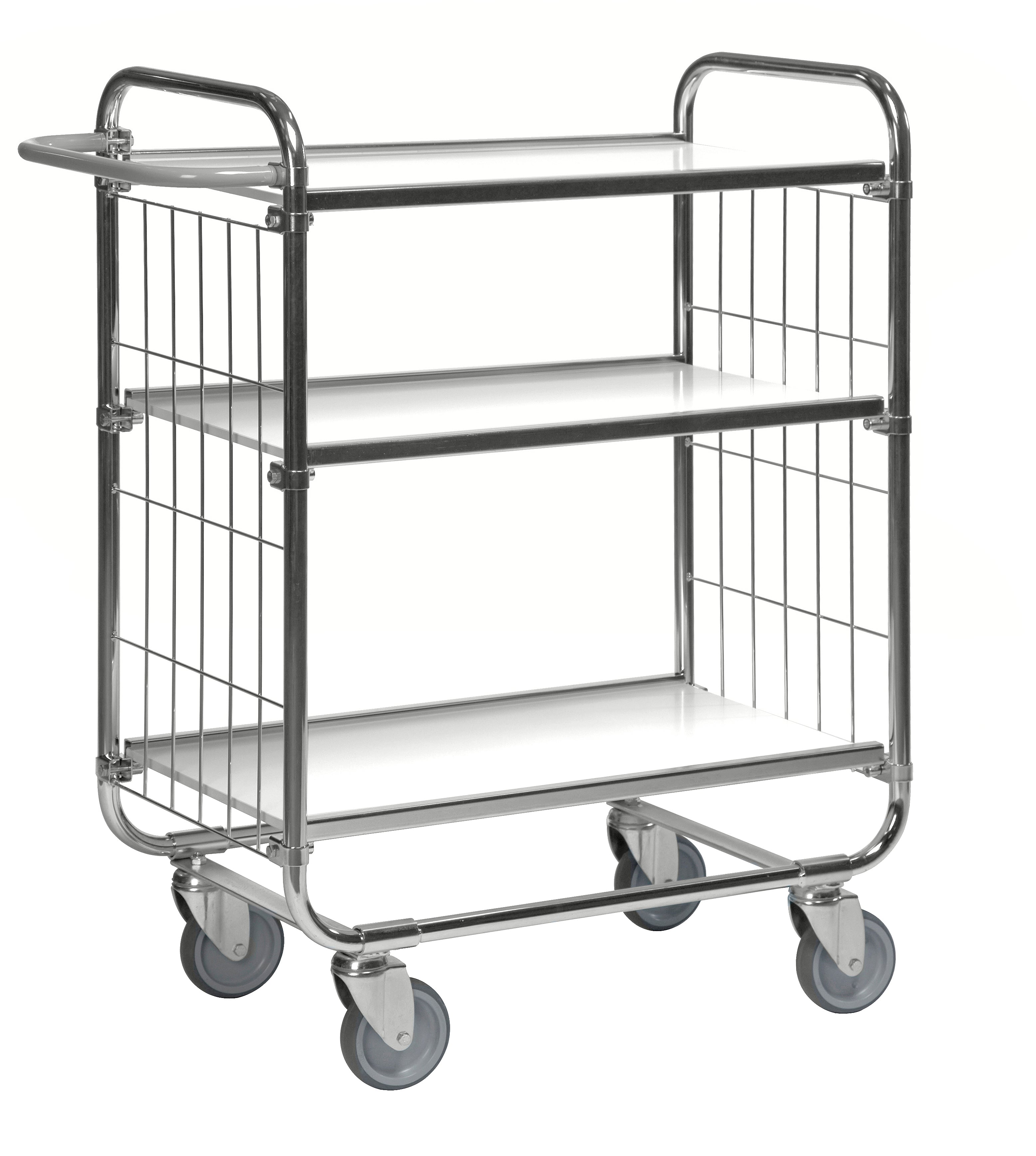 Carrello portatutto serie 8000 flessibile ripiani laminati - Kongamek KM8000-3