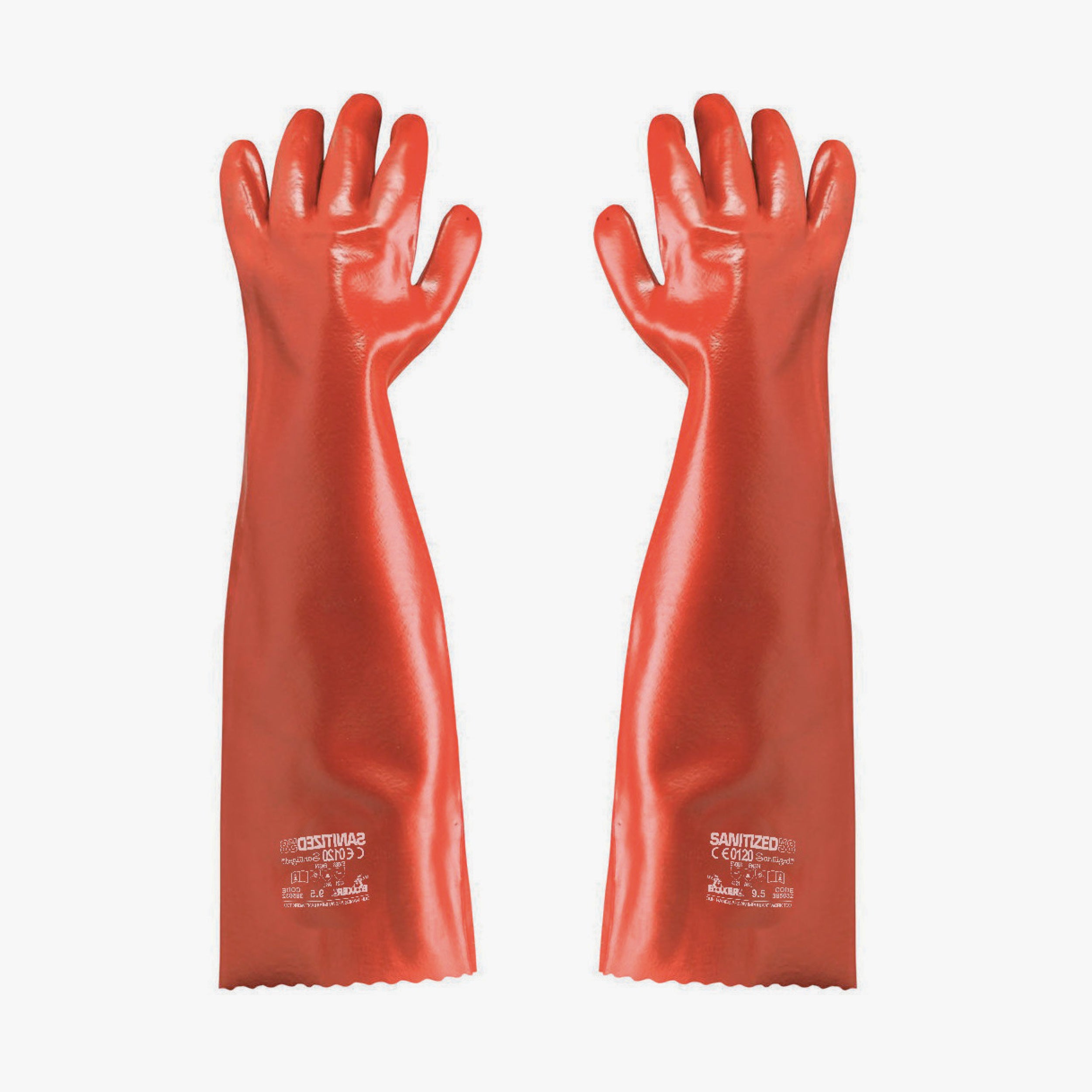 Guanti PVC ROSSO CM 60 - 385032