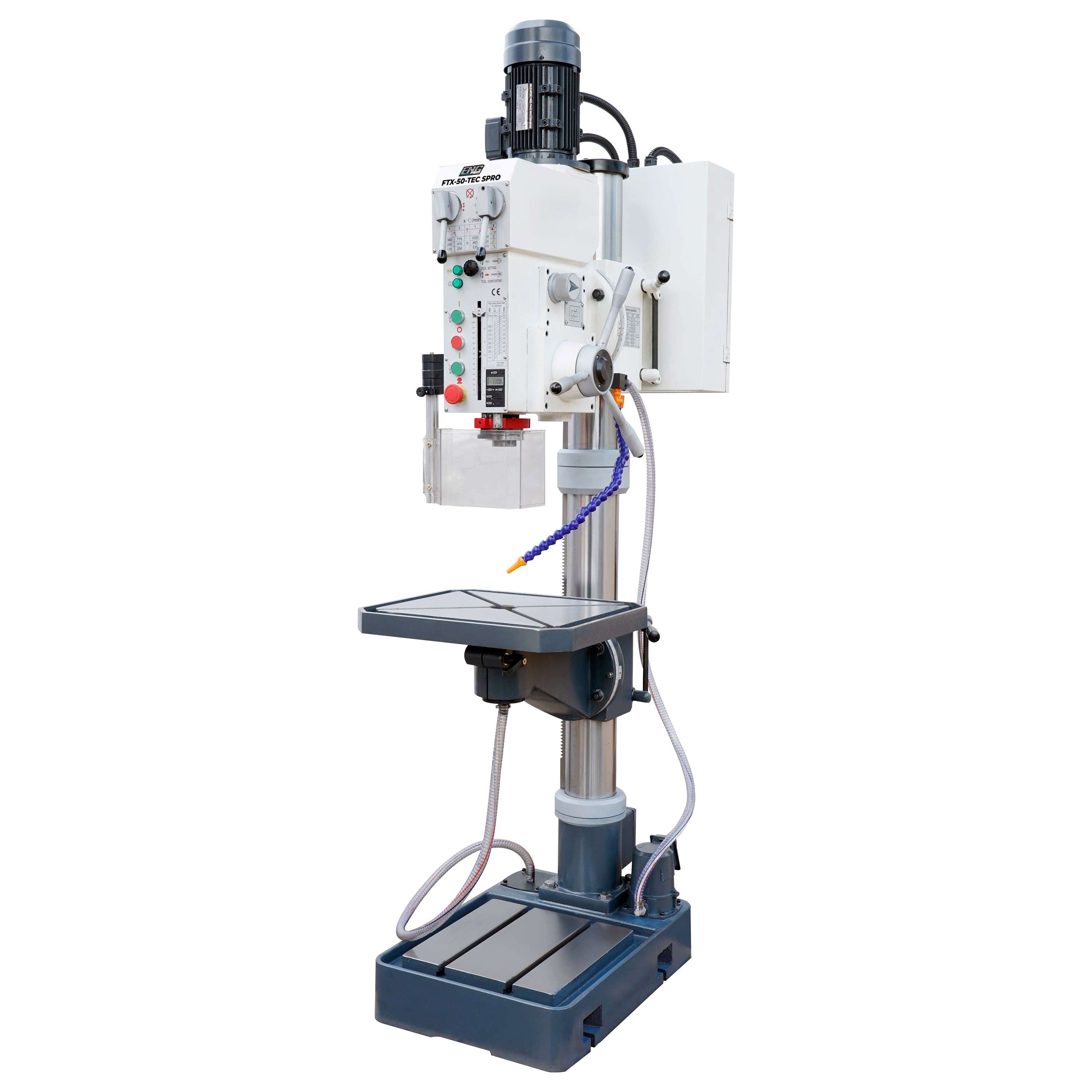 Trapano fresatore FTX-50-TEC SPRO con avanzamento automatico 400V 3 kW